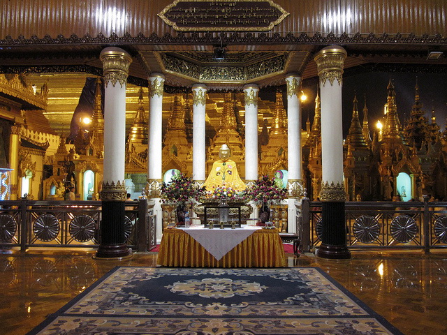 Inside Shwedagon Pagoda 