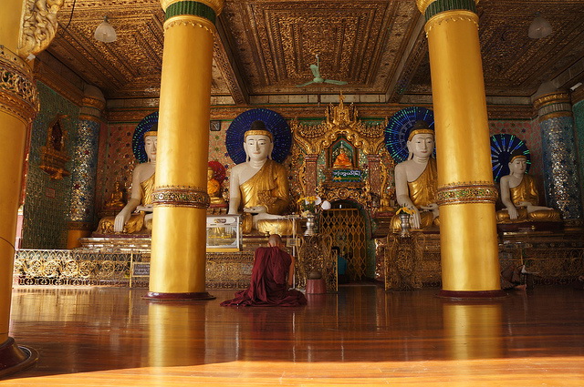 Inside Shwedagon Pagoda