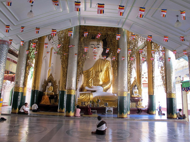 Inside Shwedagon Pagoda